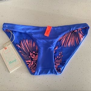 Maaji Campanula Blue Floral Reversible Bikini Bottom